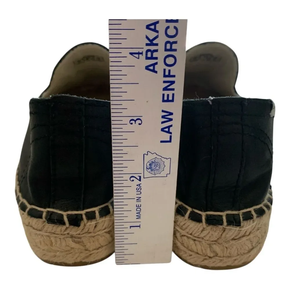 Soludos Winking Eye Espadrilles SZ 6 BlackFlat Jason Polan Canvas Shoes Blinking